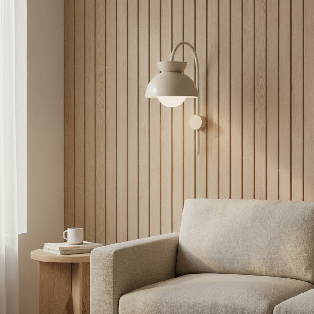 Aurelia Wall Lamp with Tiered Dome Design in Modern Metal for Bedroom or Hallway K1745