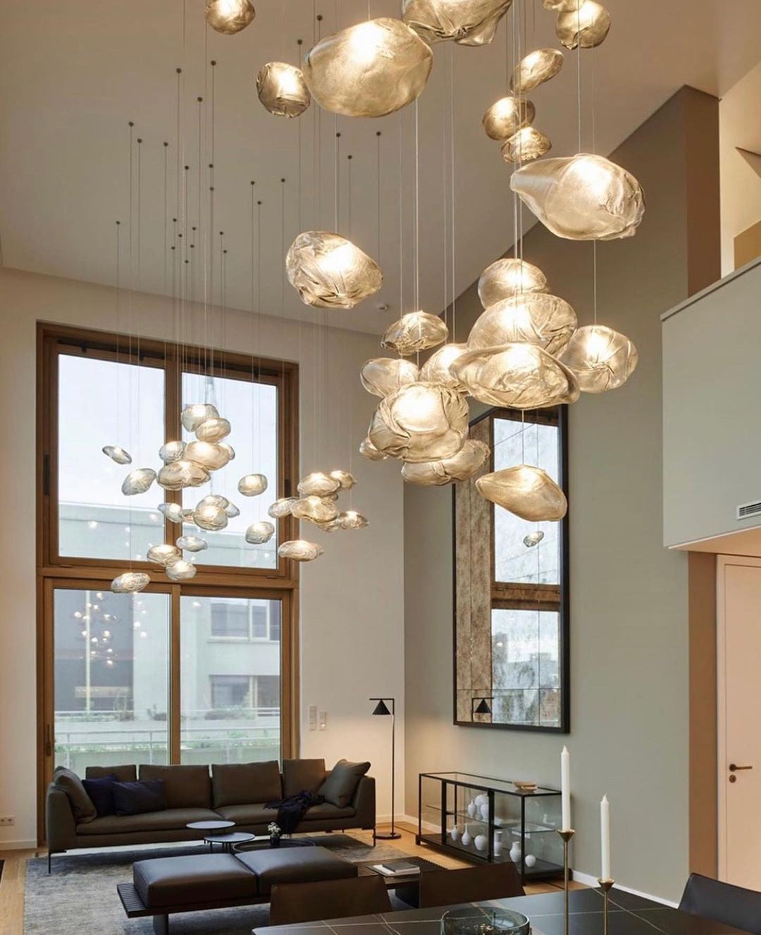 Multi-Head Irregular Glass Bubble Chandelier K216
