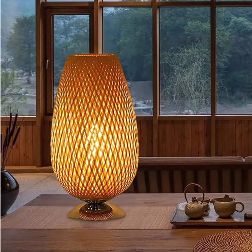 Handcrafted Sustainable Bamboo Table Lamp D847