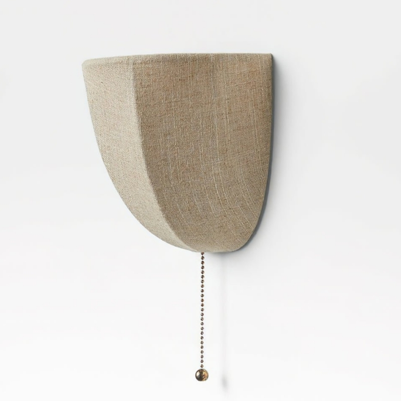 Fablune Modern Linen Wall Lamp - Decorative Wall Sconce for Bedroom and Hallway K2352