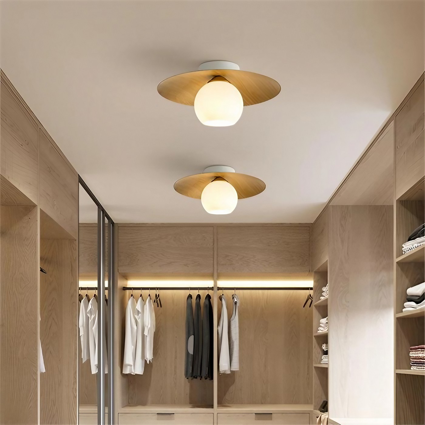 Nordic Ribbed Glass Dome Ceiling Light K170