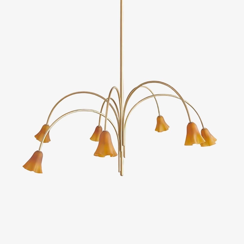 Bellina Artistic Glass Chandelier – Elegant Versatile Vera Lighting K1134