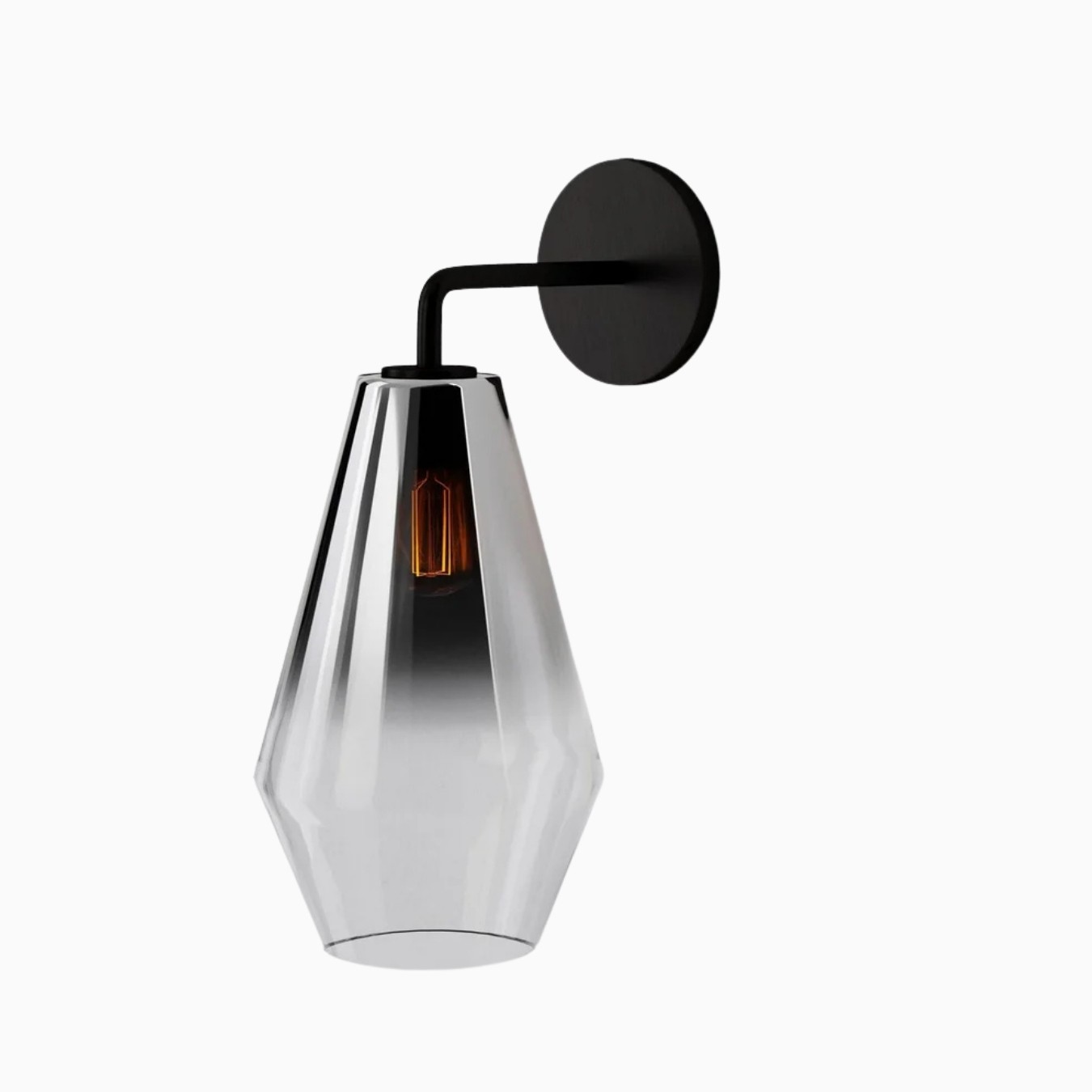 Merin Geometric Glass Wall Sconce - Minimalist Fixture for Bedroom K1402