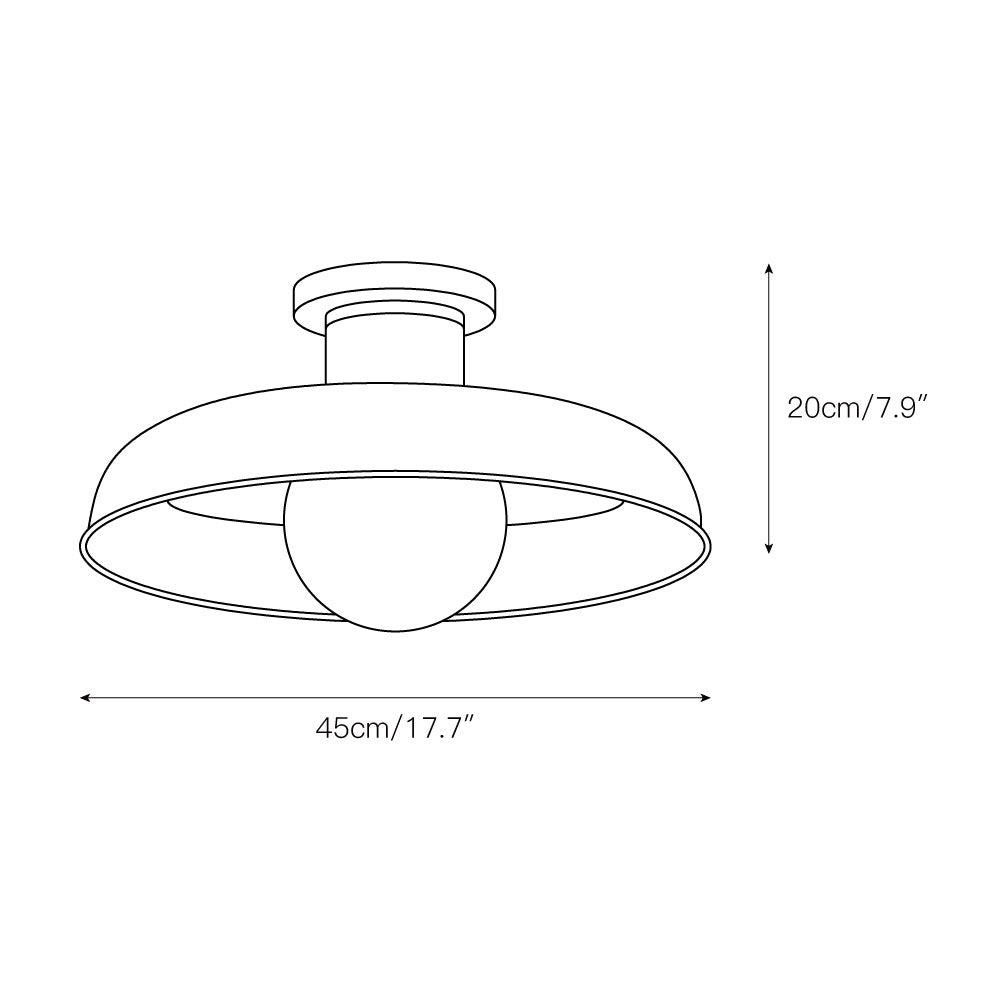 Cadence Semi Flush Ceiling Lamp D622
