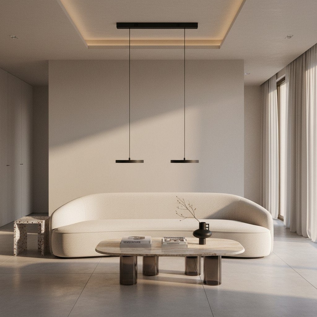 Feranox Minimal Disc Pendant - Statement Pendant Light for Dining K2217