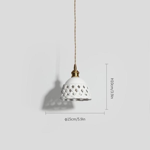 Openwork ceramic lamp