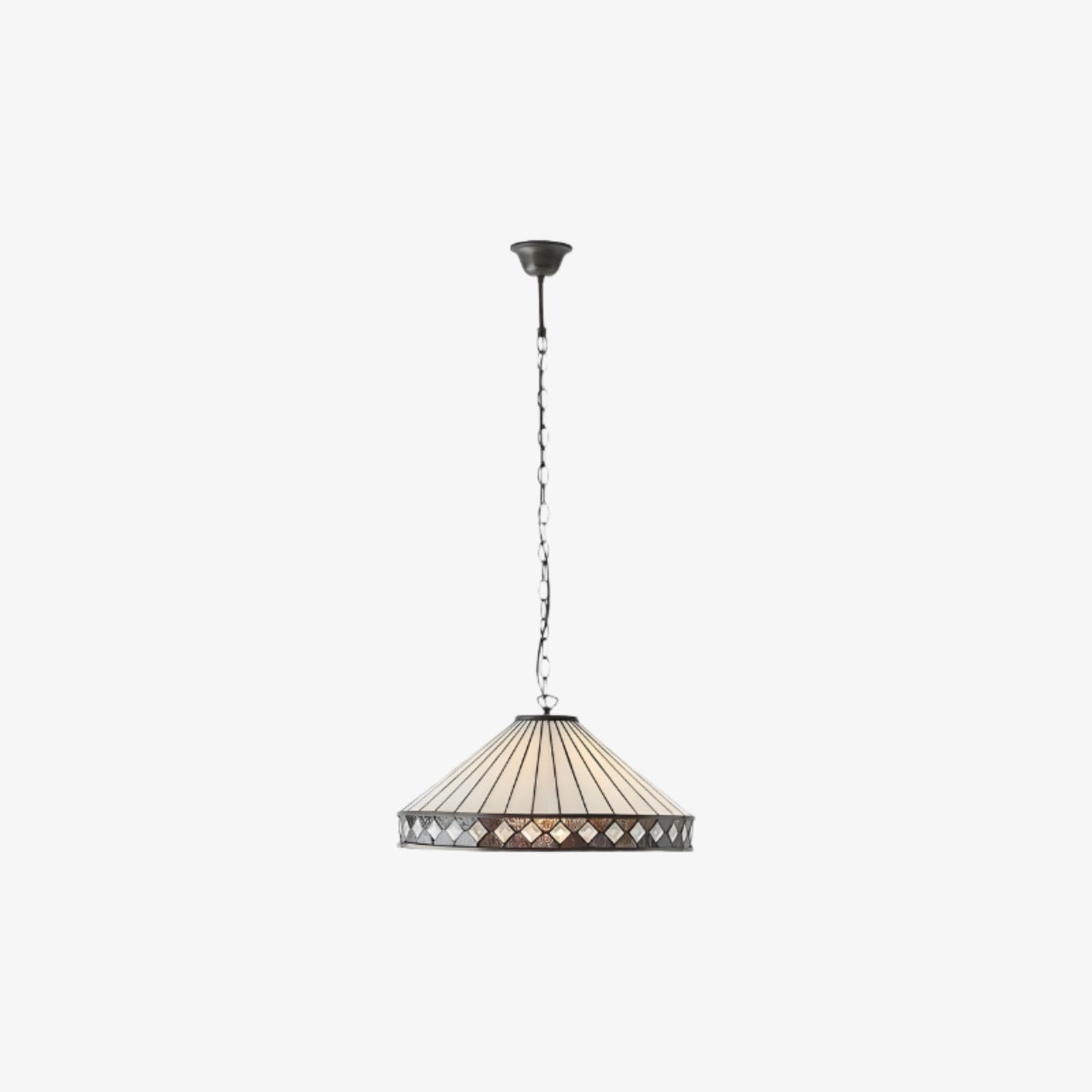 TF Fargo Pendant Light - Tiffany Style Lighting with an Art Deco Shade and Adjustable Chain K1938