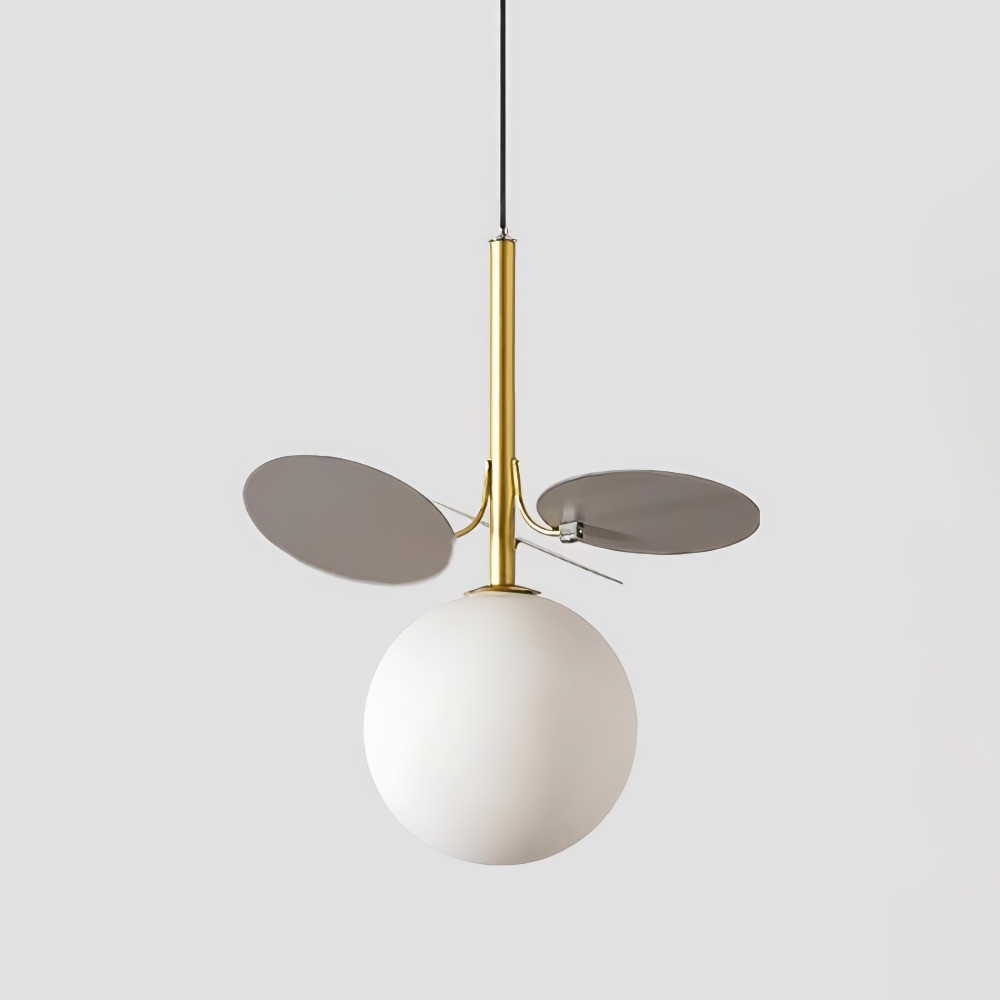 Multi Colored Leaf Glass Globe Pendant Light K152