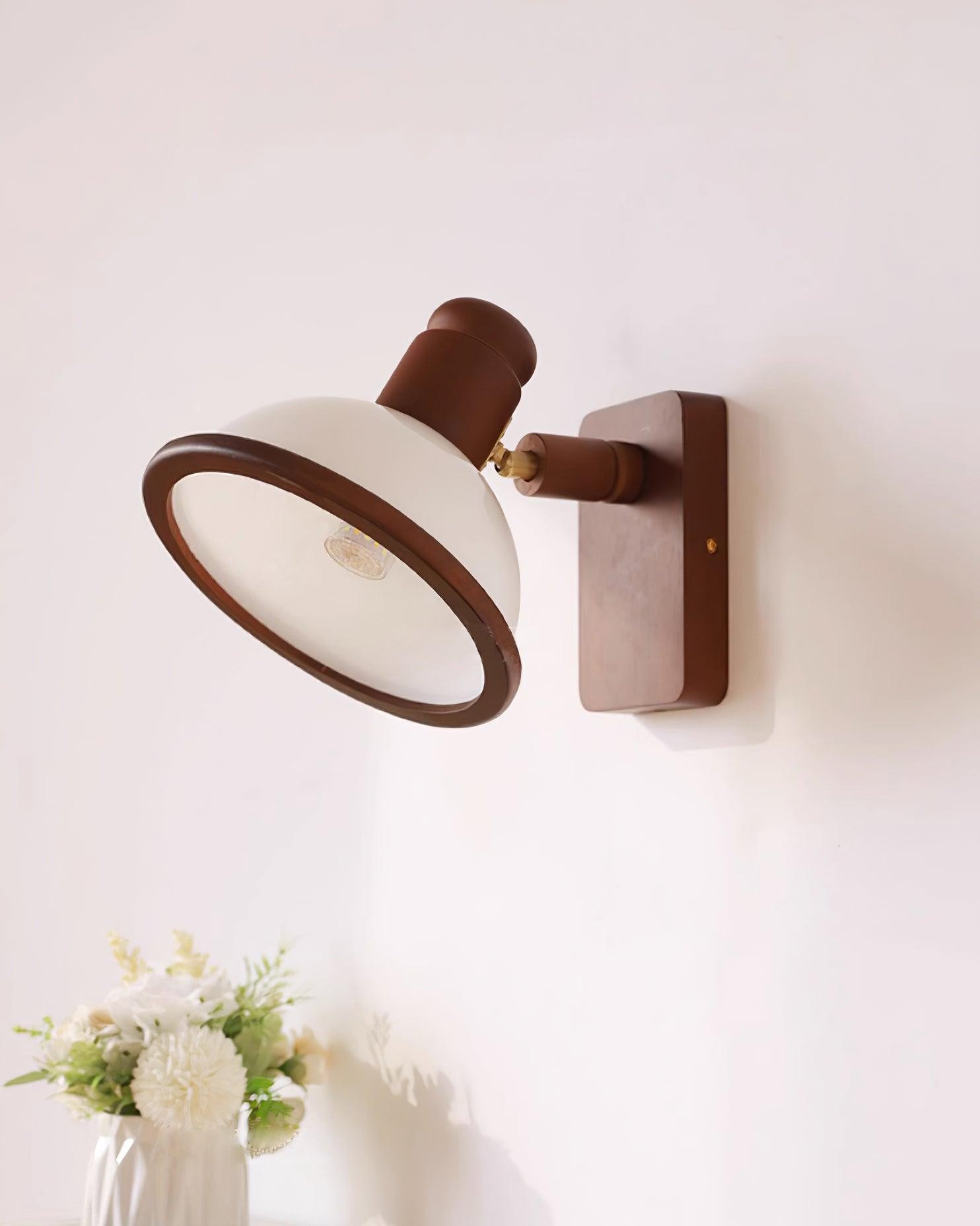 Modern Wooden Adjustable Bedside Reading Wall Lamp K404