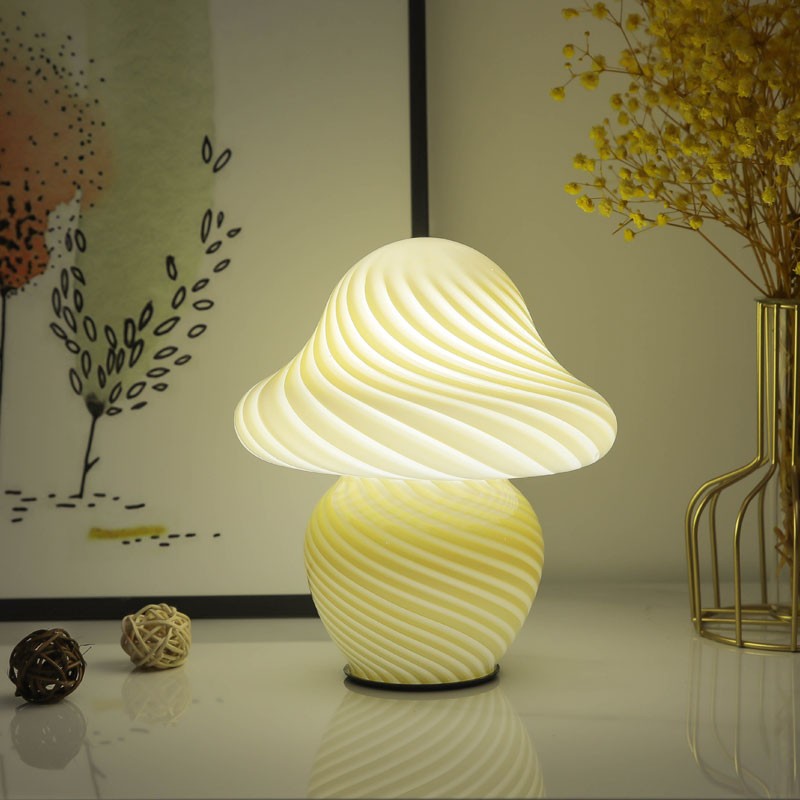 Modern Stained Glass Mushroom Night Light K55