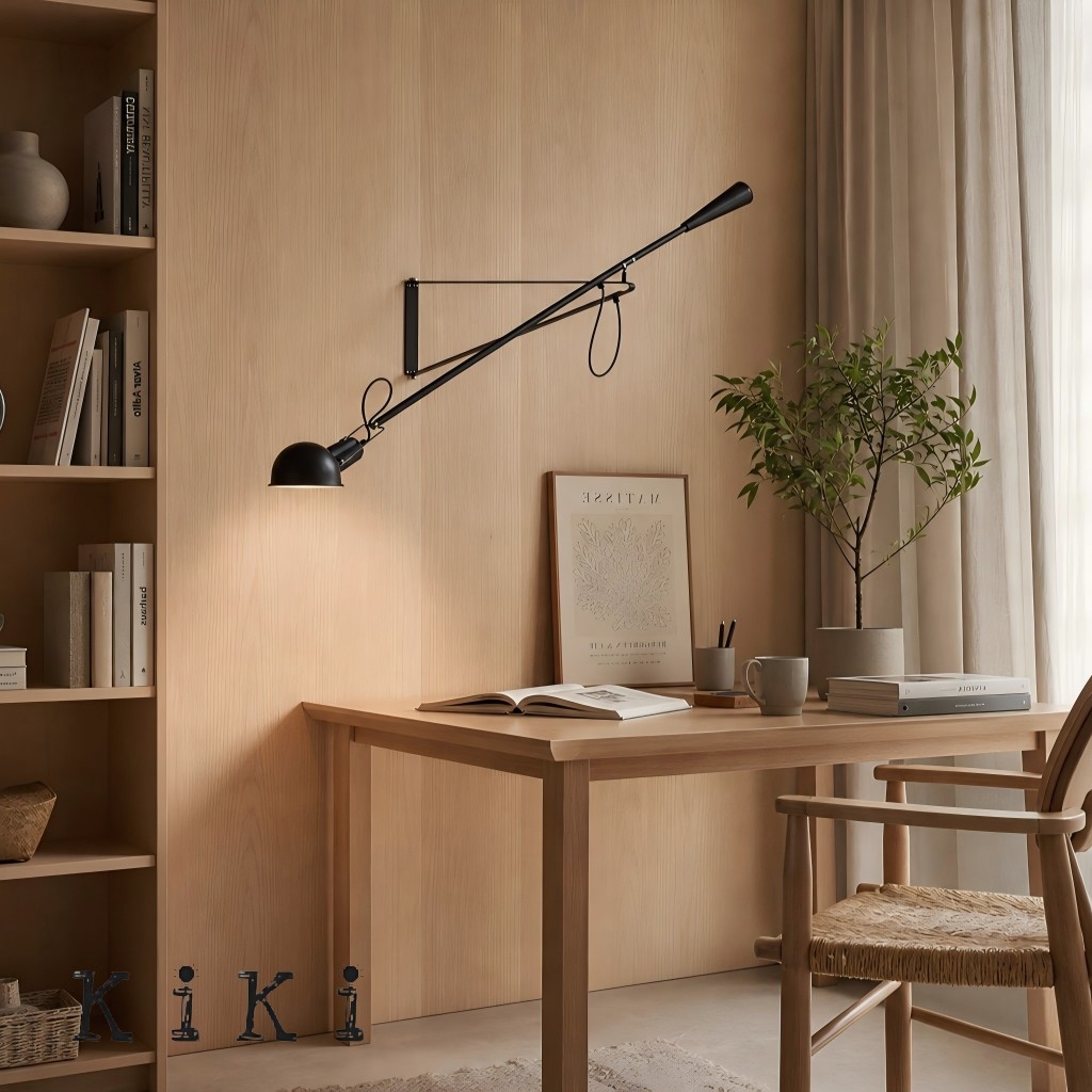 Adjustable Long Swing Arm Wall Sconce K2407