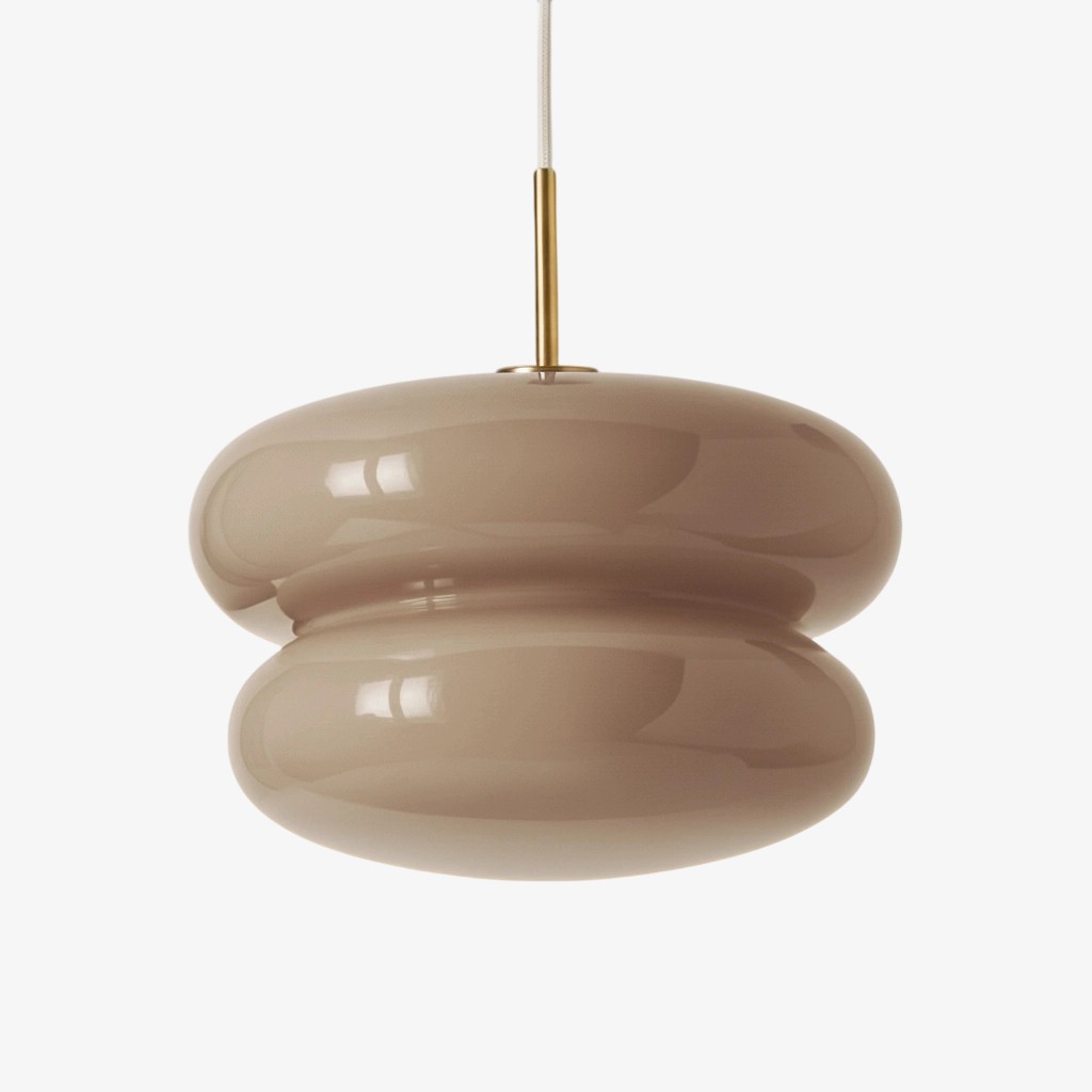 Orra Modern Opal Shade Pendant Lamp – Minimalist Glass Hanging Light For Kitchen or Bedroom K1427
