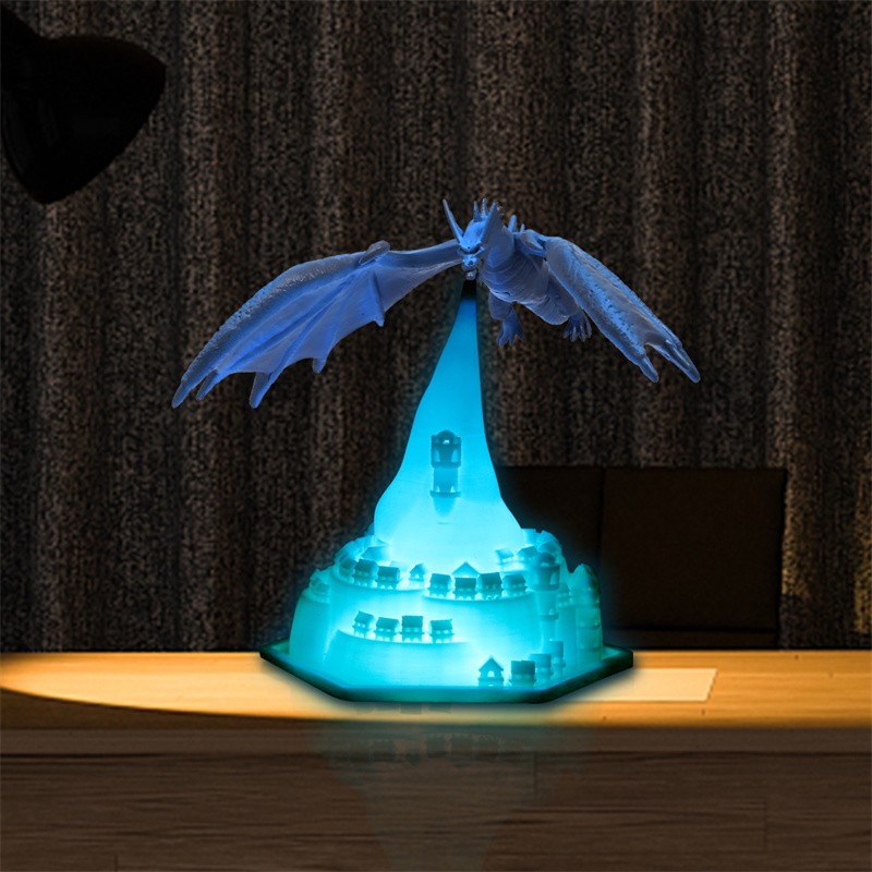 Creative 3D Printed Airplane Fire Dragon Table Lamp K214