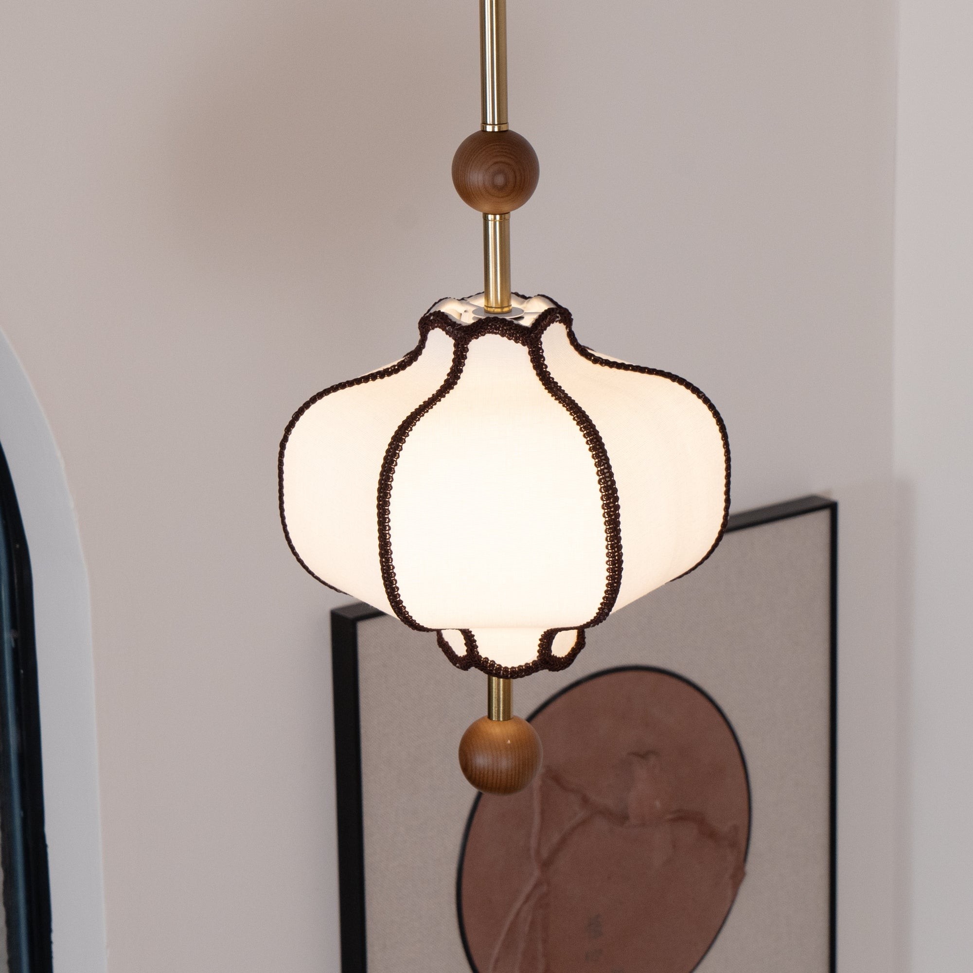 Vintage Textured Fabric Pendant Light K444
