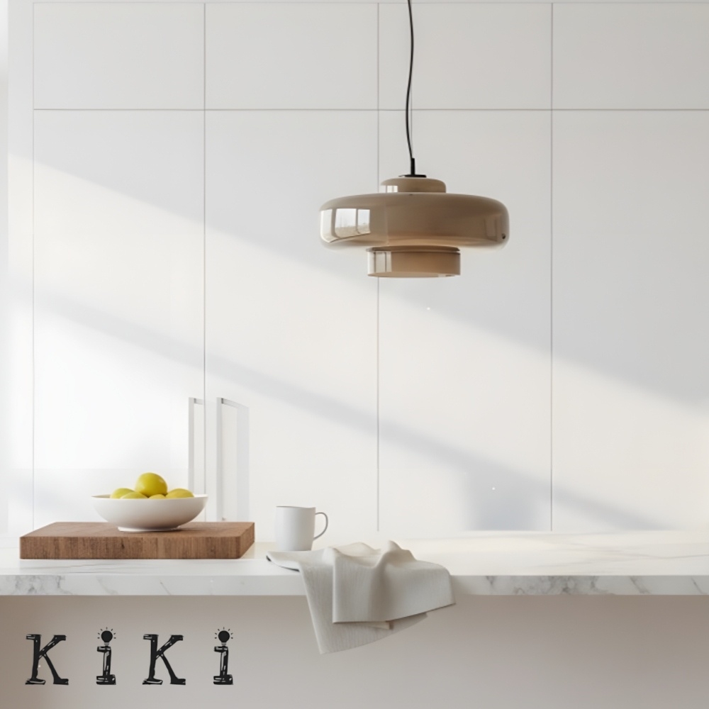 Modern Art Glass Pendant Lamp - Sculptural Hanging Light for Dining and Living K2265