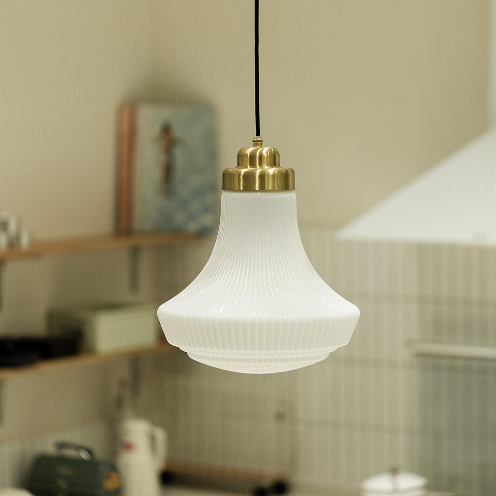 Classical Brass Alabaster Glass Pendant Lamp K659