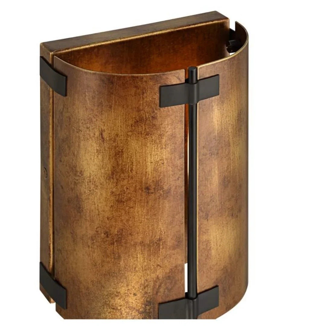 Rustivon Curved Metal Wall Sconce in Rustic Vintage Style - Perfect Lighting for Bedroom K2241