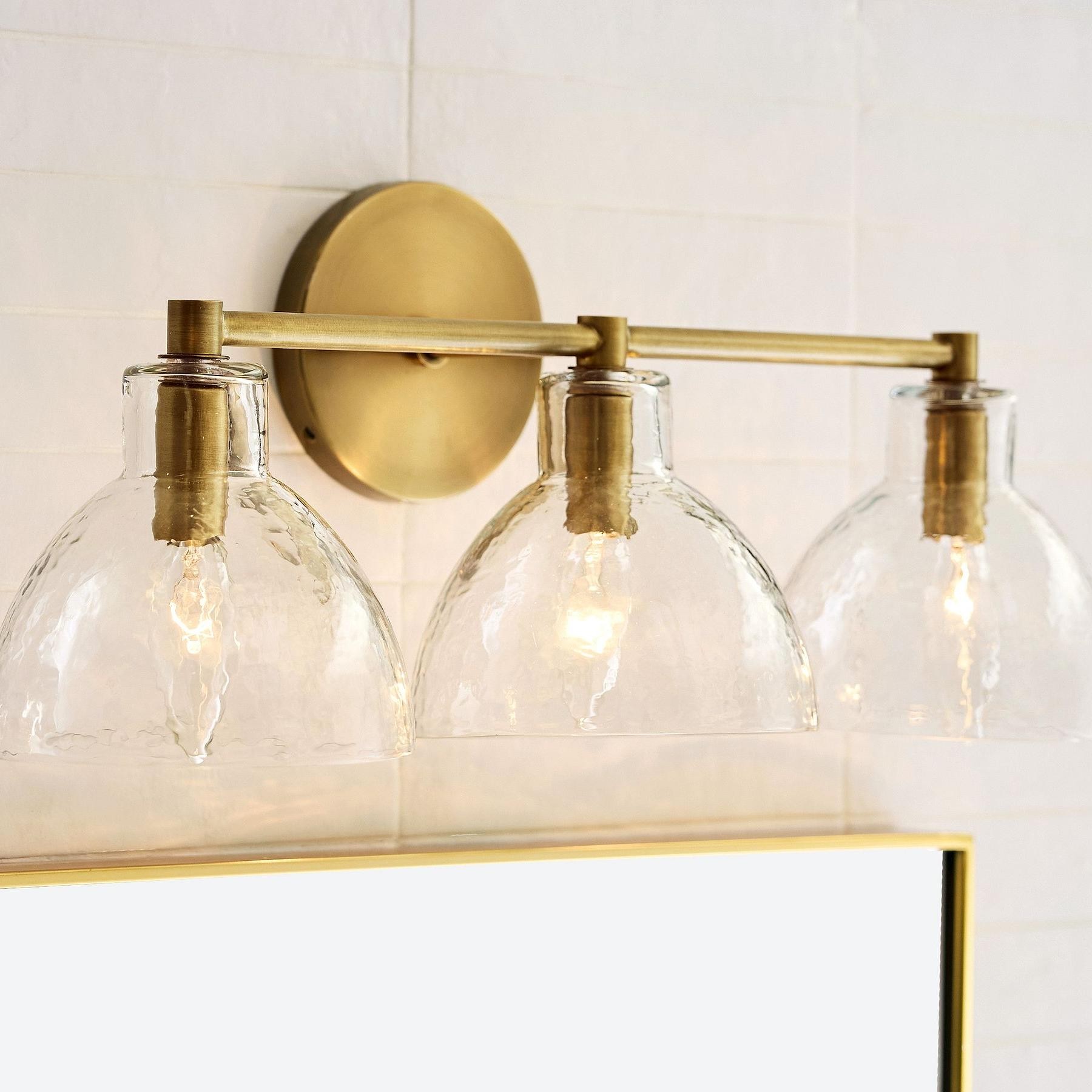 Glavira Recycled Glass Wall Sconce - Modern Brass Wall Lighting K1311