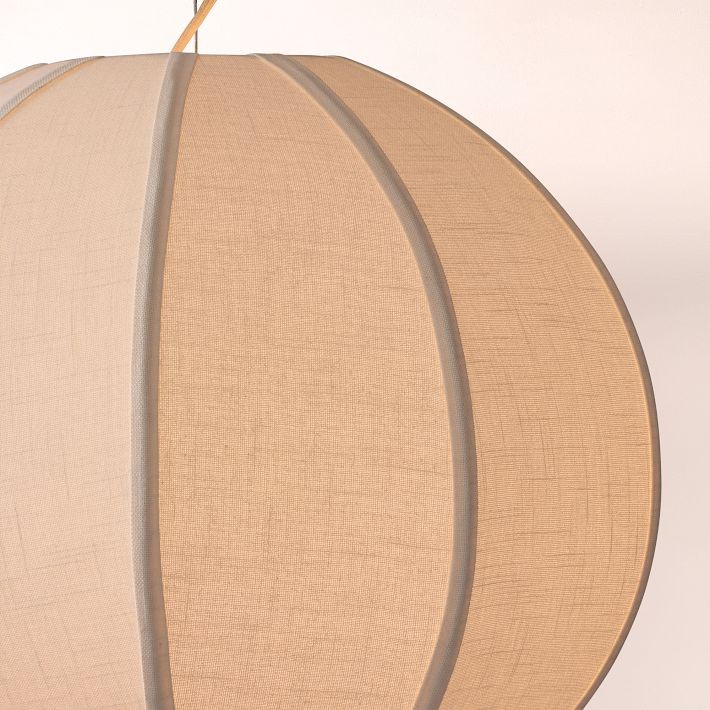 Alvian Pendant Light - Linen Shade with Adjustable Height for Cozy Dining K1384