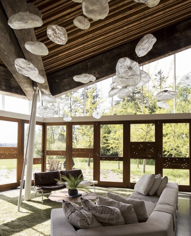 Multi-Head Irregular Glass Bubble Chandelier K216