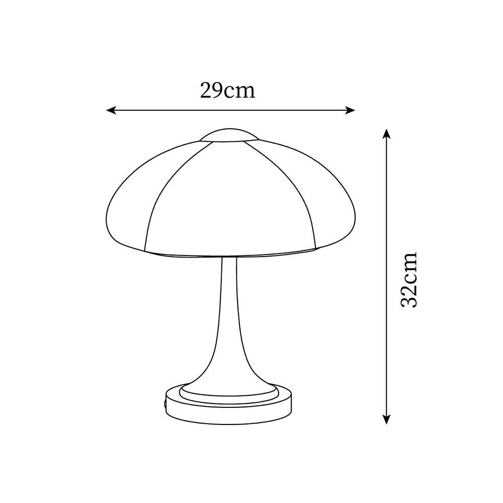 Cream Style Glass Mushroom Table Lamp K706