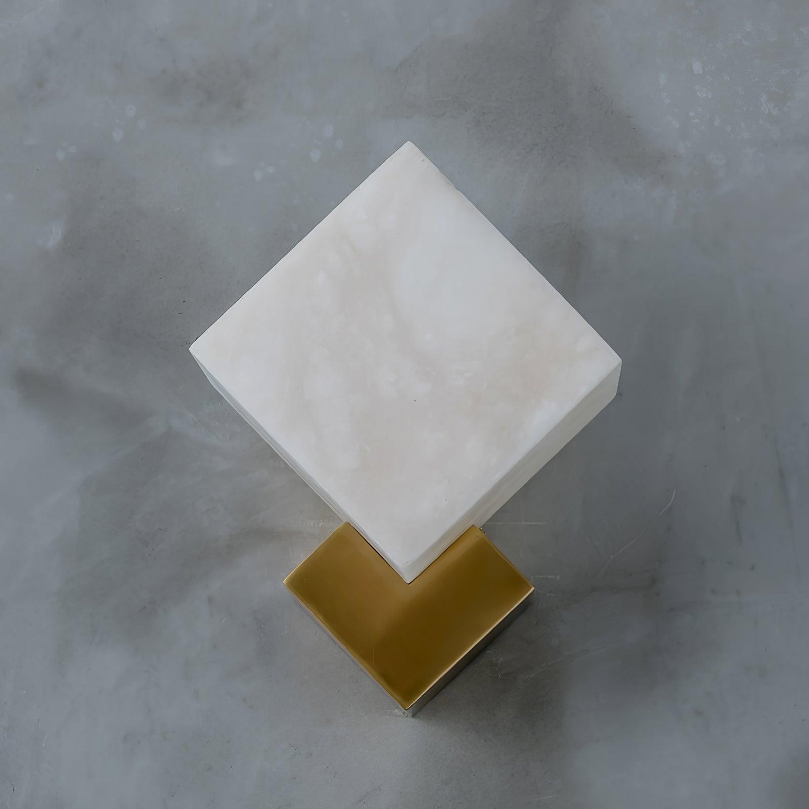 Block Alabaster Wall Sconce D387