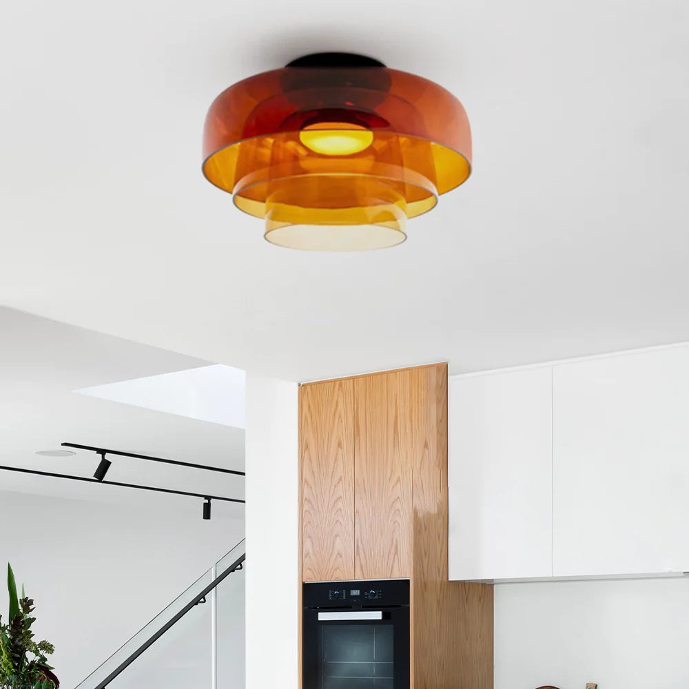 Celestial Scandinavian Glass Ceiling Lamp - Stylish Levels Ceiling Light for Room K2162