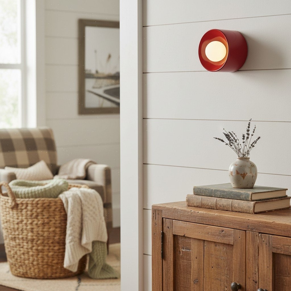 Ceranova Glazed Round Ceramic Wall Lamp - Modern Wall Lighting for Bedrooms and Hallways K2076