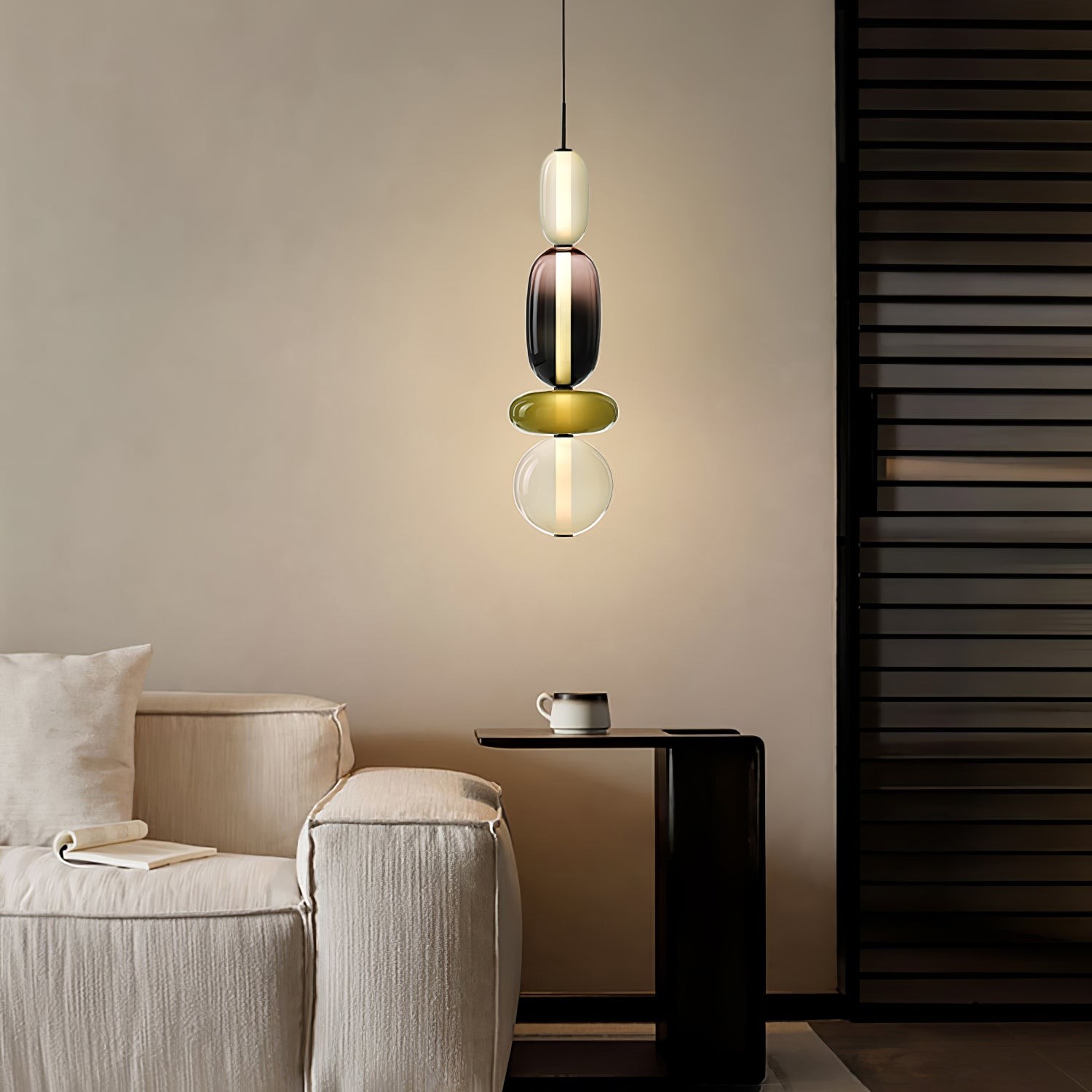 Nordic Art Deco Stained Glass Pendant Light K196