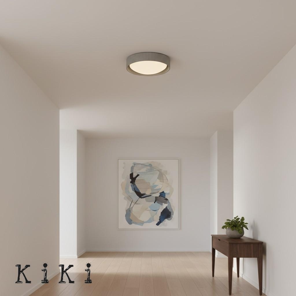 Acrion Modern Round Acrylic Flush Mount Ceiling Lamp - Minimalist Fixture for Living Room K2348