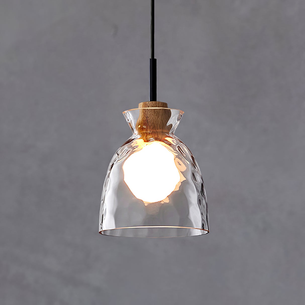 Wavy Glass Pendant Light - Ripple Glass Pendant Light for Dining Room K610