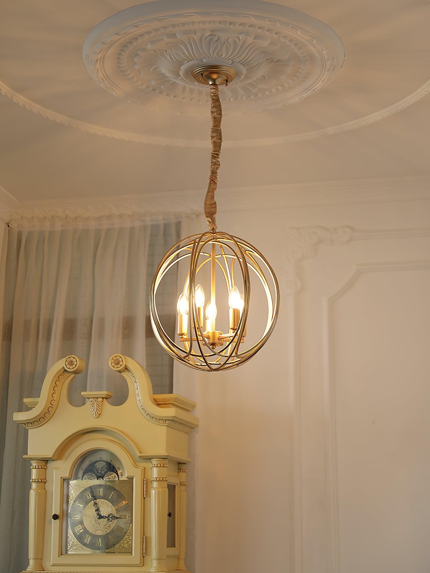 Hollow Metal Line Retro Pendant Light K554