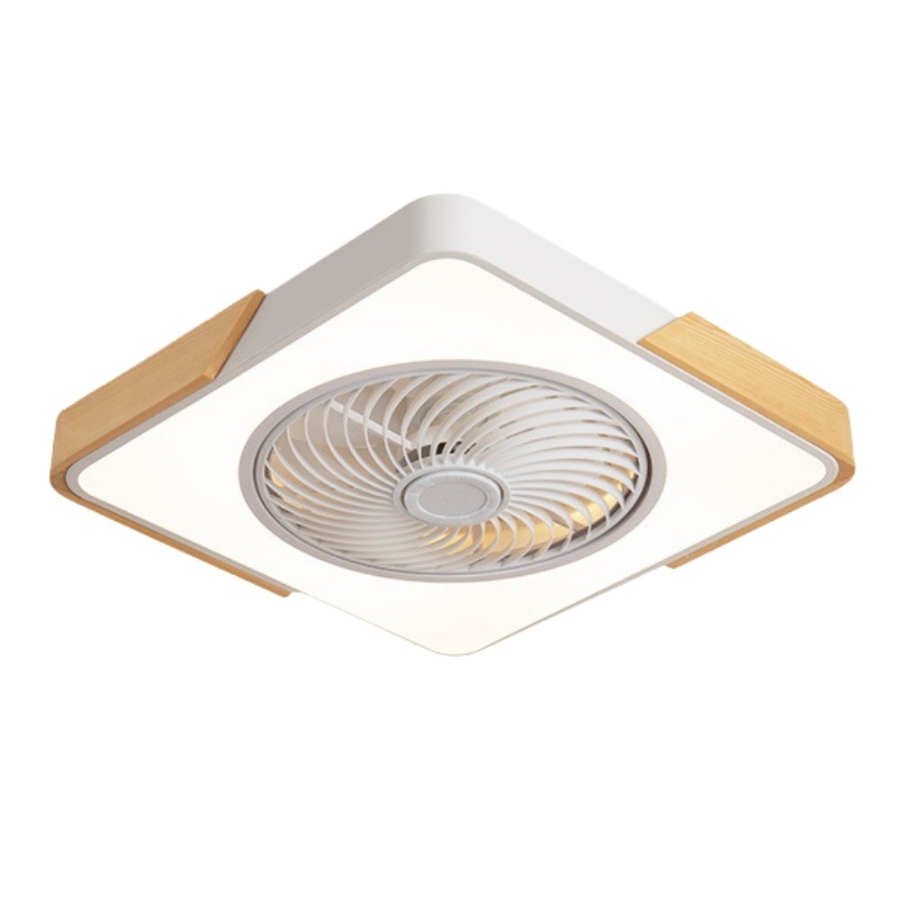 Scandinavian Wooden Round Led Ceiling Fan Light K1110