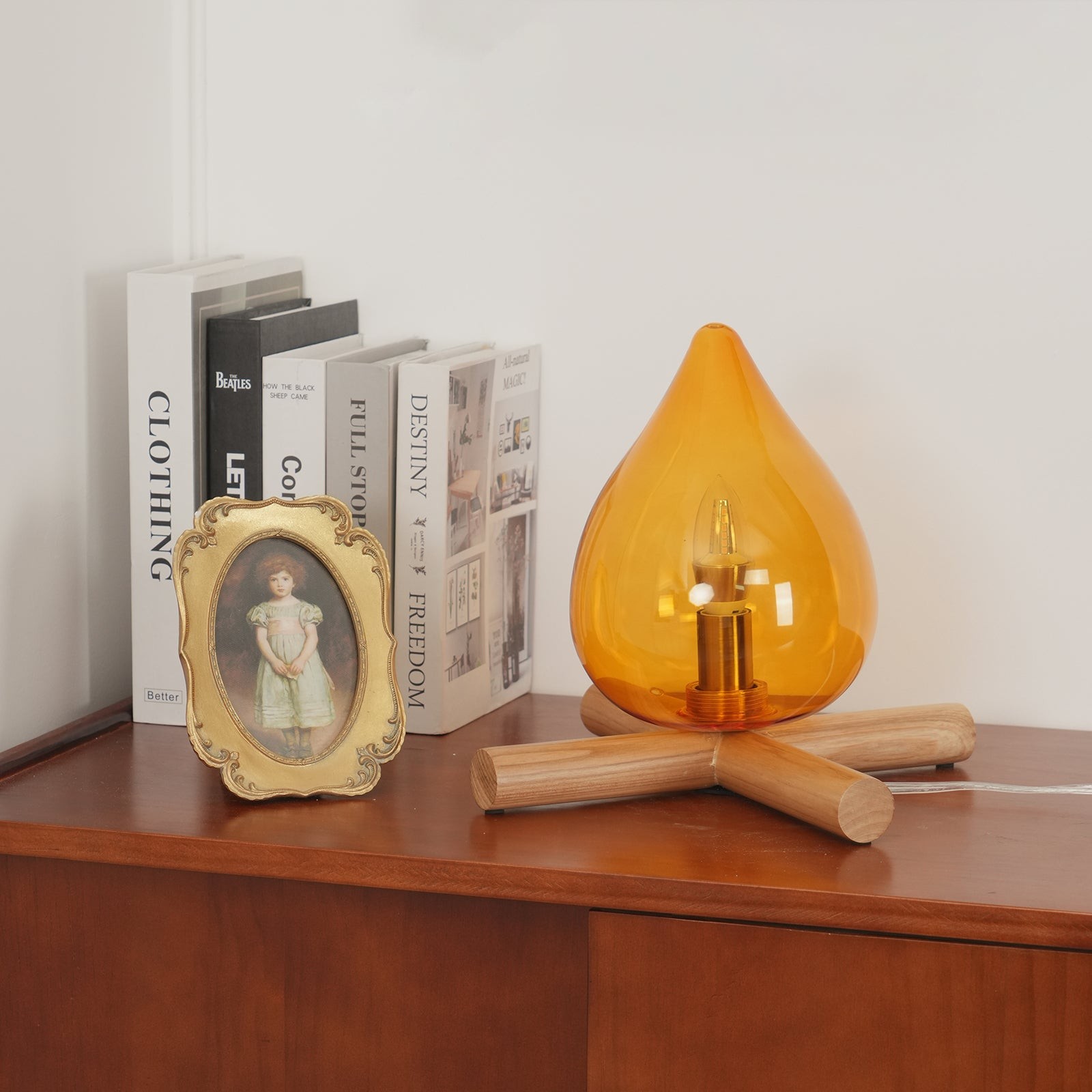 Funny Fire Shape Small Flame Table Lamp K381