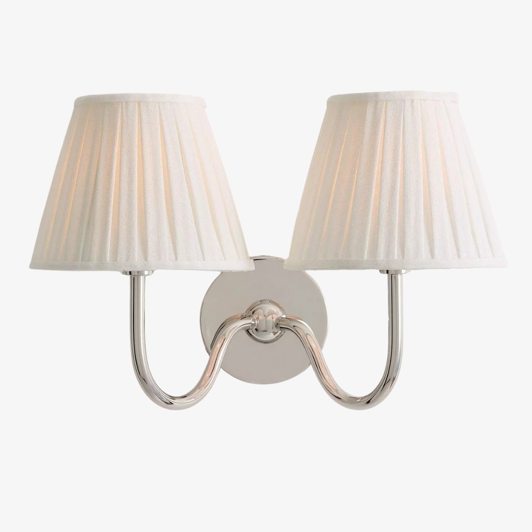 Luvora Pleated Fabric Shade Wall Sconce – Modern Classic Indoor Lighting K1306