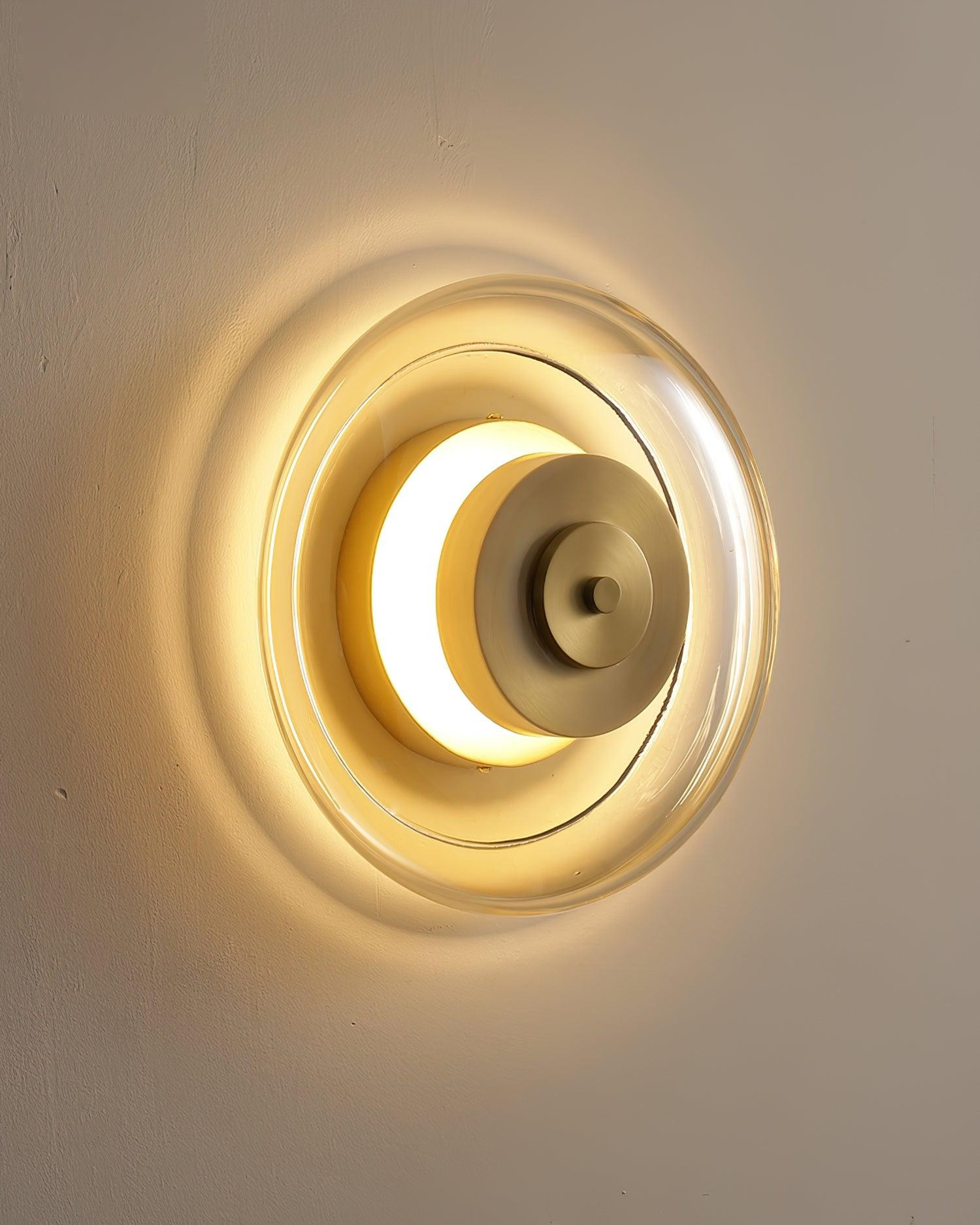 Postmodern Brass Glass Wall Lamp K618