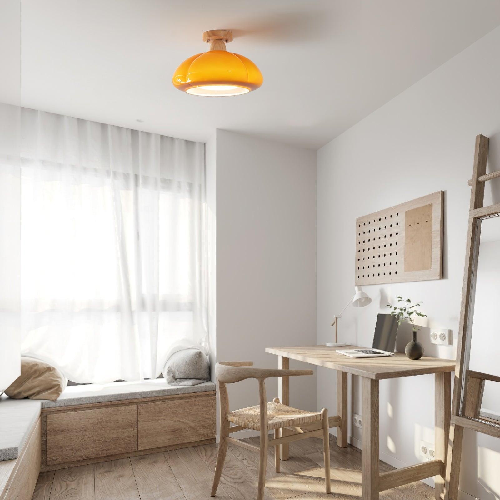 Pumpkin Glass Ceiling Light For Kitchen K320