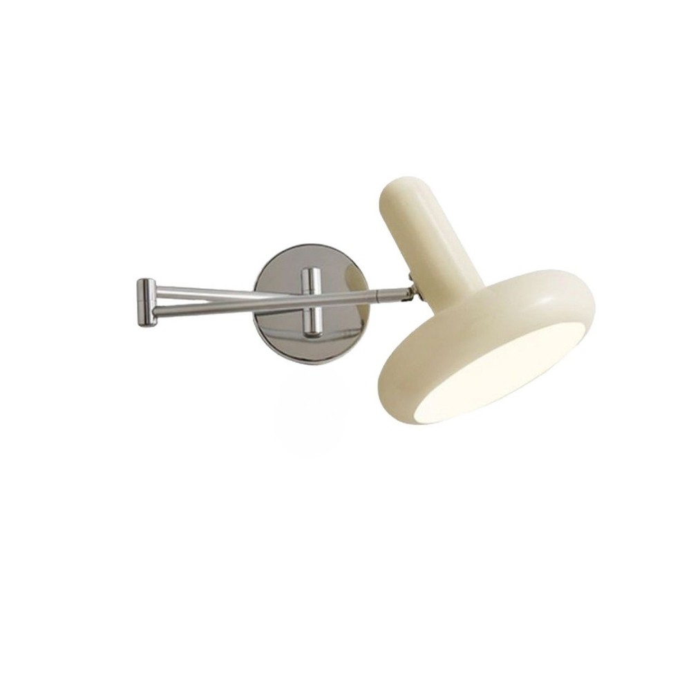 Modern Cream Chrome Swing Arm Wall Light K179