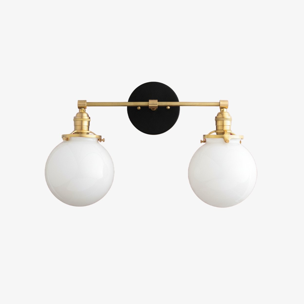 Lumio Globe Glass Globe Vanity Light - Modern Two Light Bathroom Sconce K1432