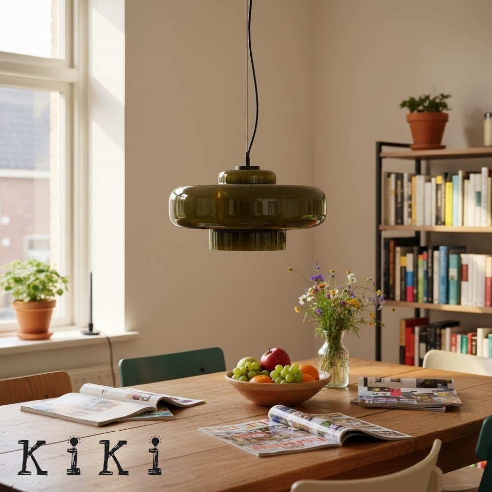 Modern Art Glass Pendant Lamp - Sculptural Hanging Light for Dining and Living K2265