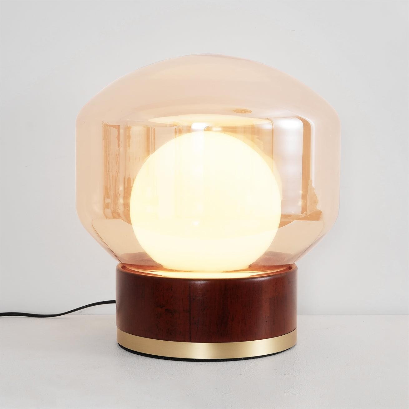 Simple Creative Wood Orb Table Lamp K628