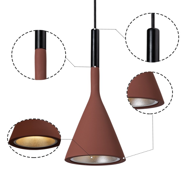 Minimalist Aplomb Pendant Light - Cement Cone Pendant Light for Kitchen Island