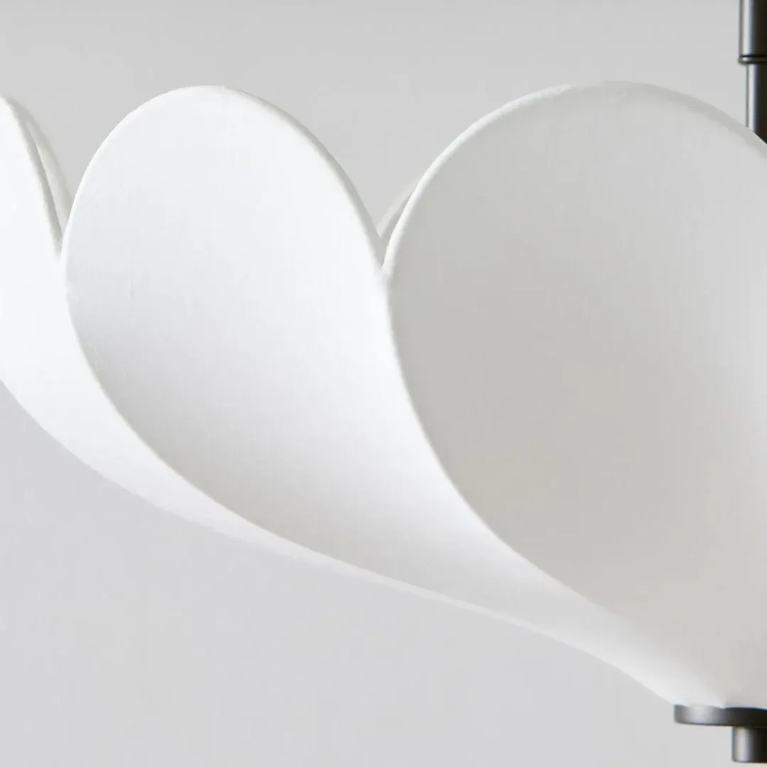Crelune Modern Nordic Flower Ceiling Light - Fabric Floral Ceiling Lamp for Living Room K2354