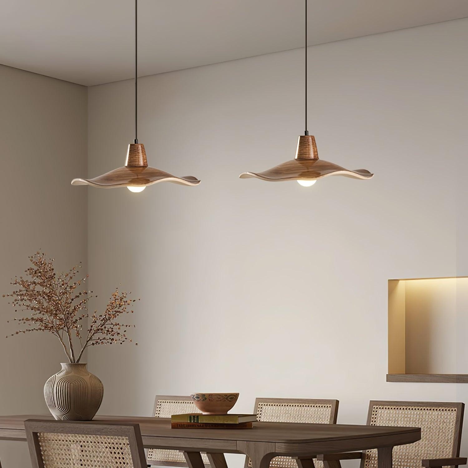 Black Imitation Walnut Wood Grain Kitchen Pendant Lamp K729