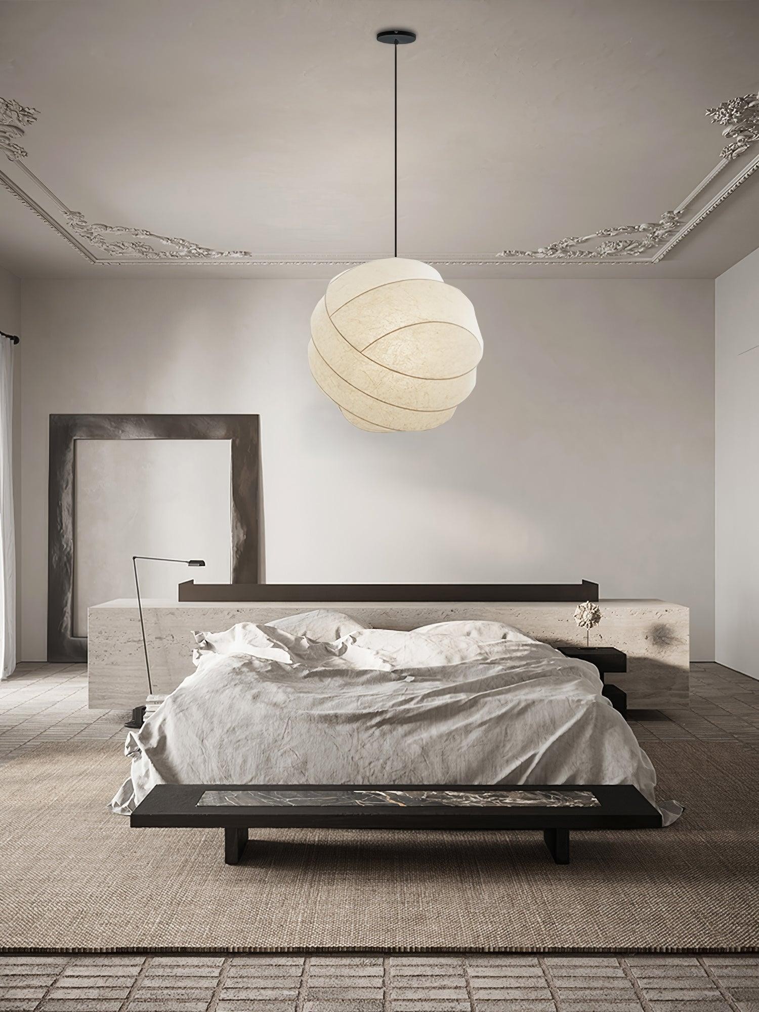 Wabi-Sabi Style Fiber Cocoon Pendant Lamp K732
