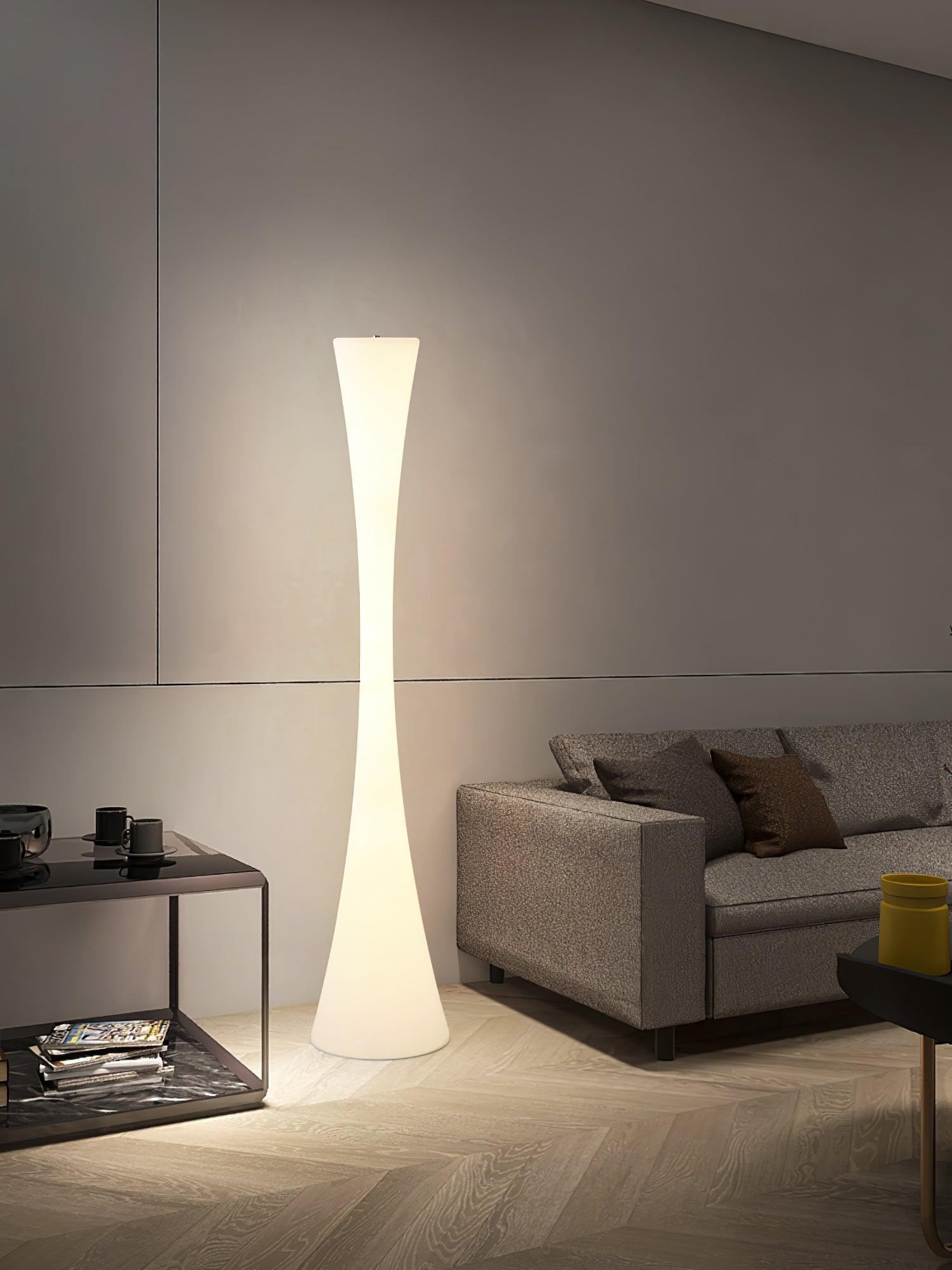Romantic Simple White Column Floor Lamp K819