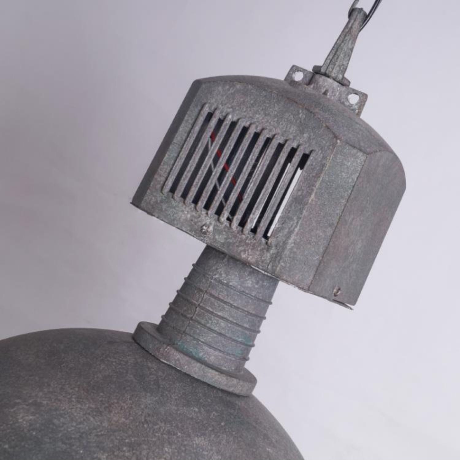 Caged Industrial Metal Pendant Light D469