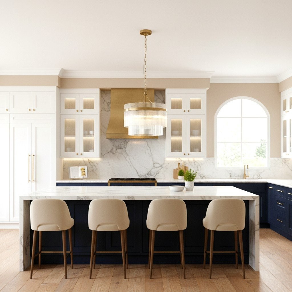 RibGlow Pendant Light - Trio Pendant with Elegant Glass Rods for Dining K1830