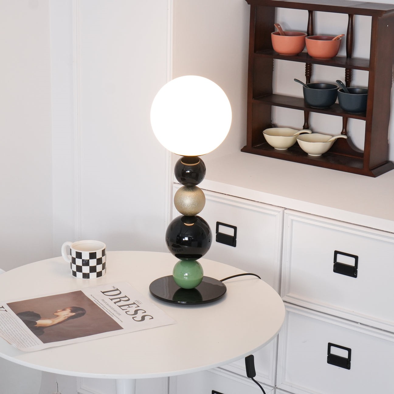 Coloful Stacked Round Ball Table Lamp K175