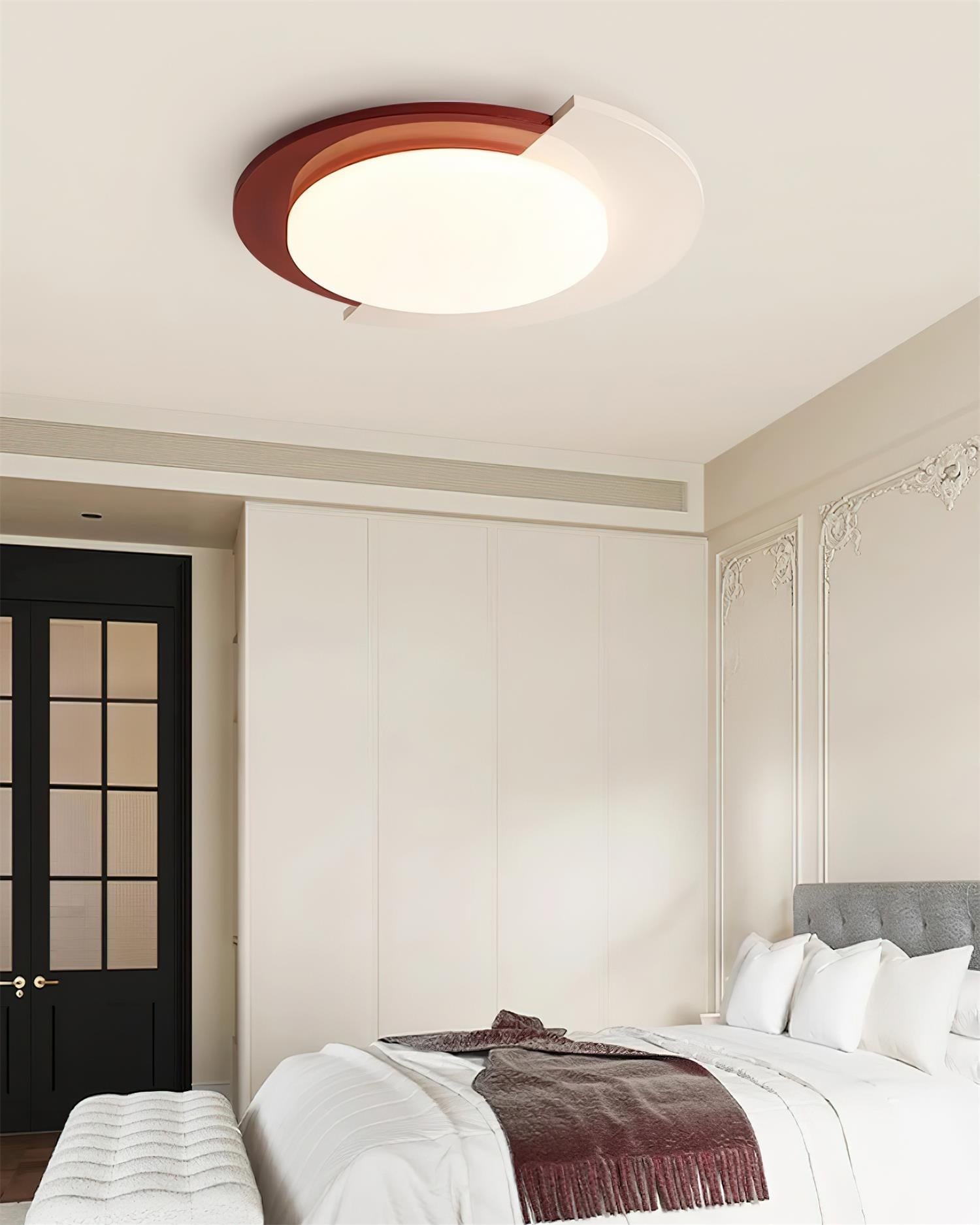 Red And White Round Ceiling Light K651